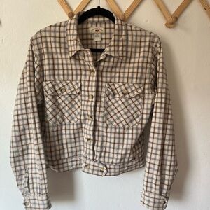 Plaid Button-Up Women's Jacket